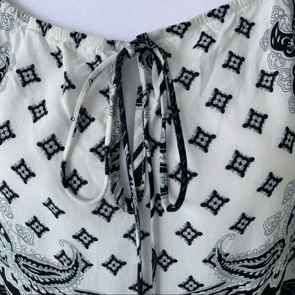 JEALOUS TOMATO Womens Size S Black White Boho Print Swim Cover Up Dress - Picture 3 of 9